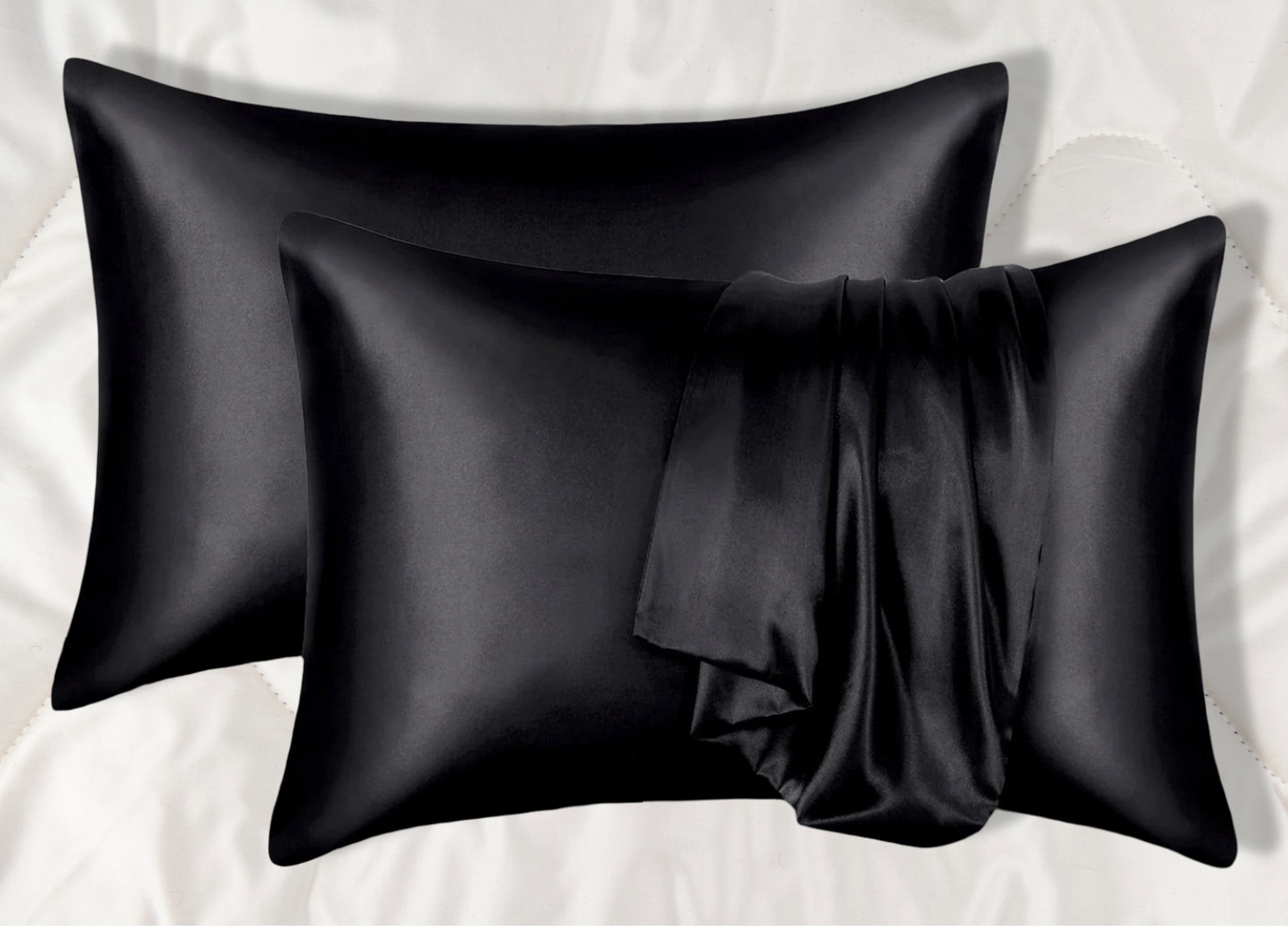 Satin Pillowcases For Hair & Skin (2-Pack) (One Size Fits All)