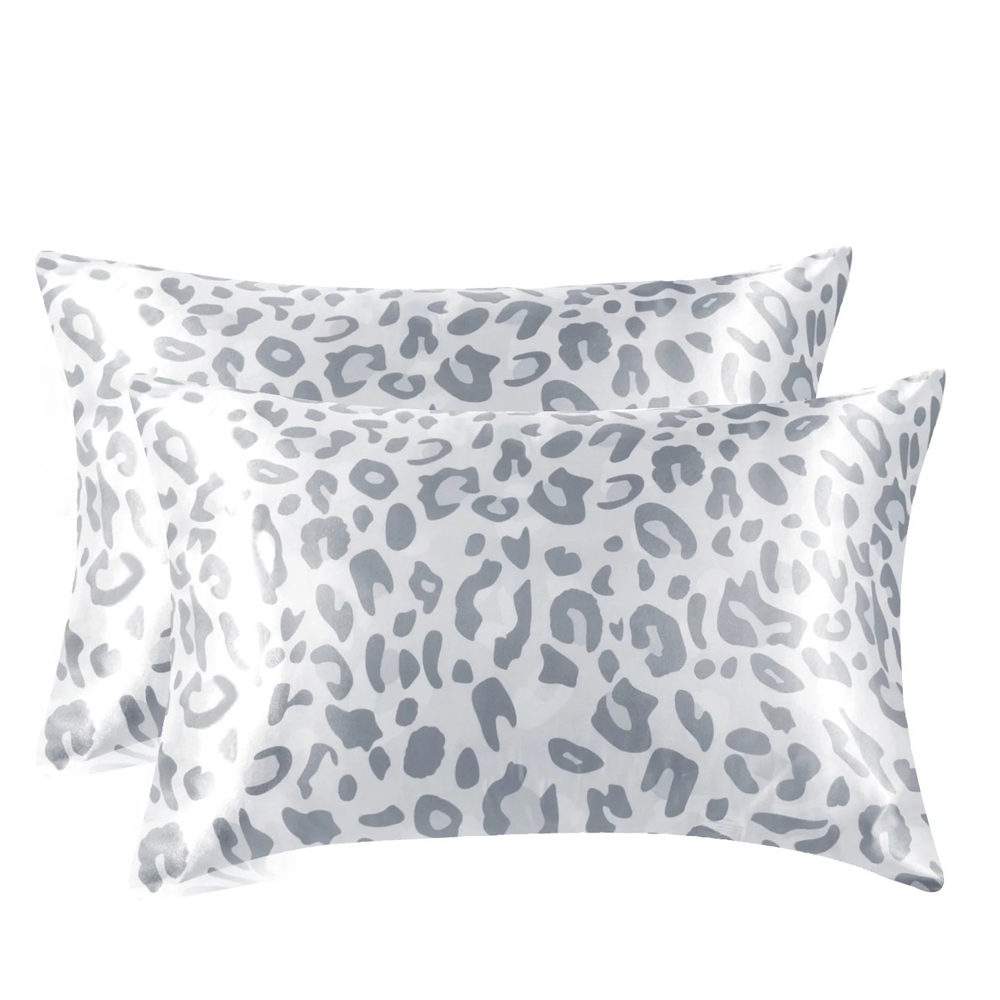 Satin Pillow Case, 2 Pack Satin Queen Silk Pillowcase for Hair and Skin, 20X30, Black