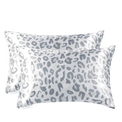 Satin Pillow Case, 2 Pack Satin Queen Silk Pillowcase for Hair and Skin, 20X30, Black